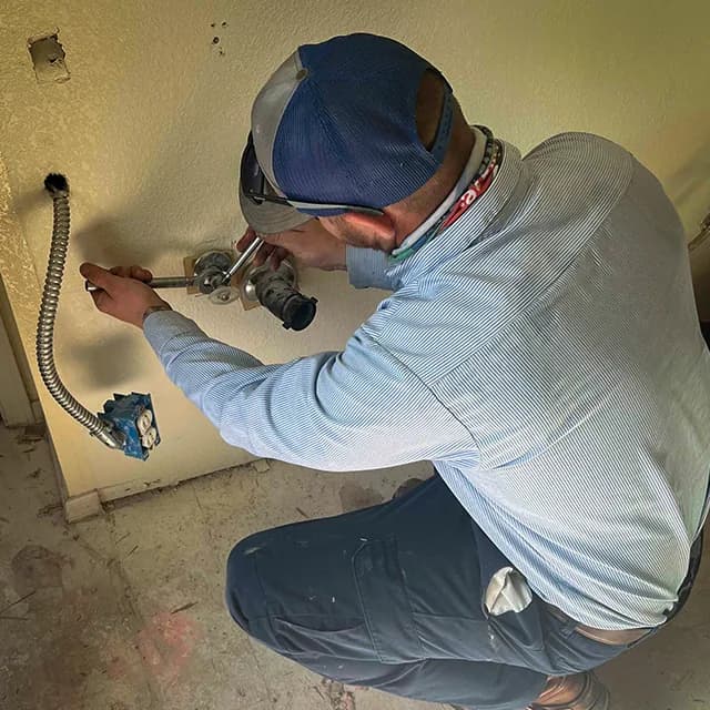 Angle stop valve replacement on a toilet supply line